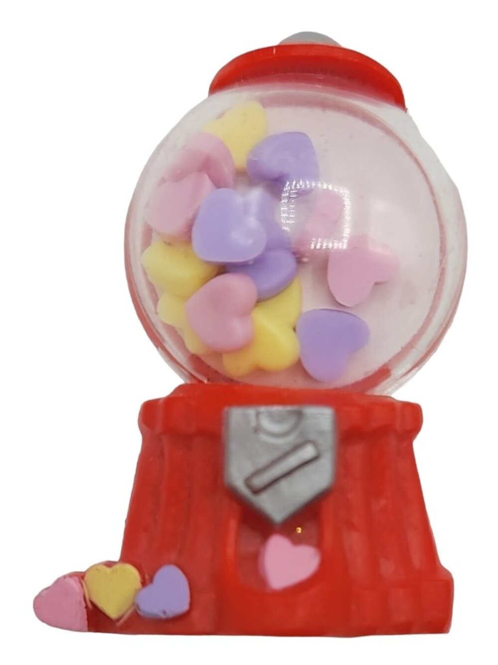 Hallmark Cards Inc. 1984 Pastel Heart Red Plastic Bubblegum Gumball Machine Pin